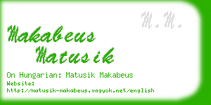 makabeus matusik business card